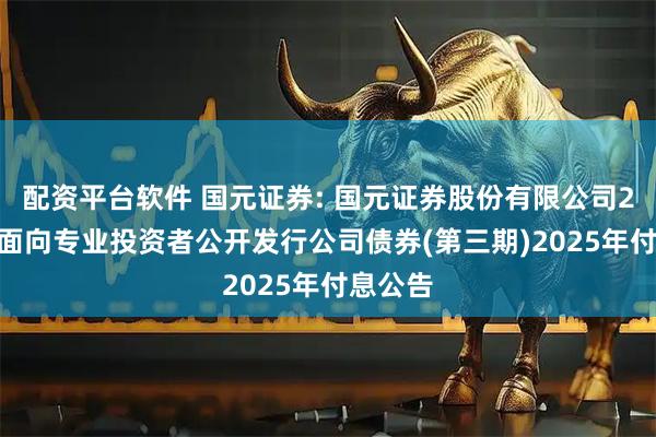 配资平台软件 国元证券: 国元证券股份有限公司2024年面向专业投资者公开发行公司债券(第三期)2025年付息公告